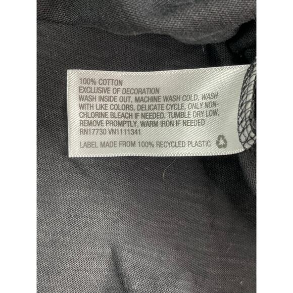 Knox Rose Shirt Womens Medium Black Cap Sleeve Embroidered Boho Floral NWOT - Picture 6 of 7